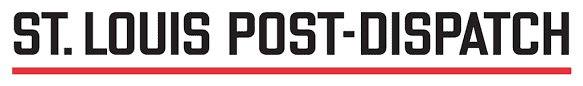 The image shows the "ST. LOUIS POST-DISPATCH" logo in bold, black, uppercase letters with a thick red line underneath.