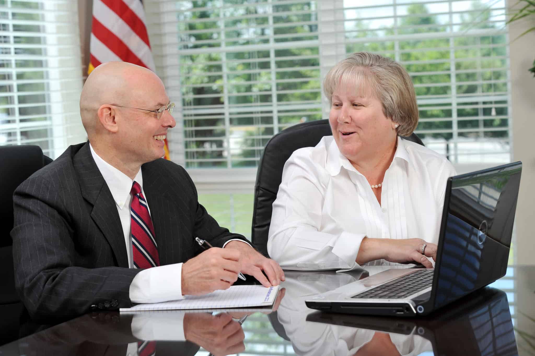 tomm dunn and woman laughing